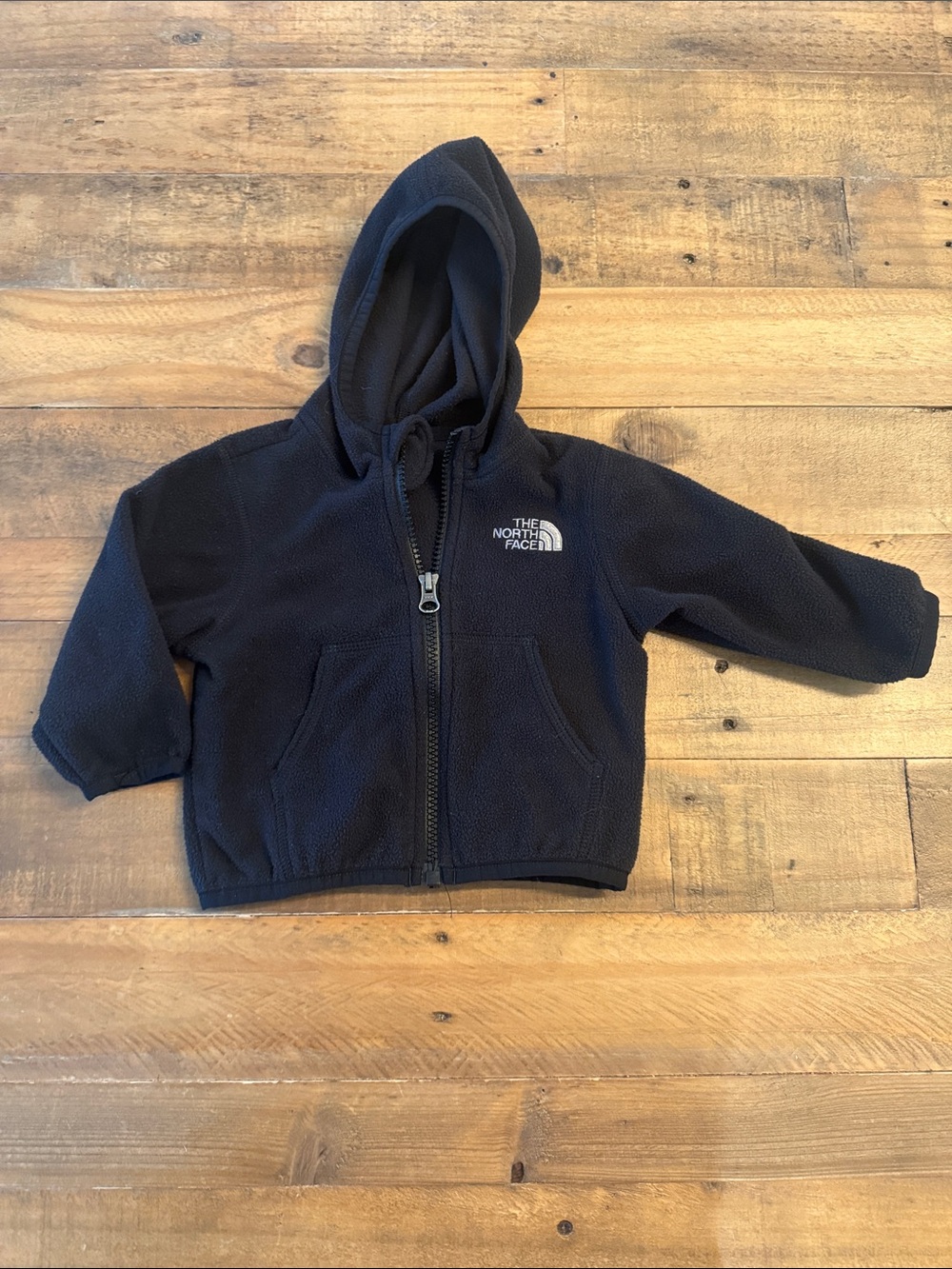 The North Face Infant Black Hooded Fleece Jacket